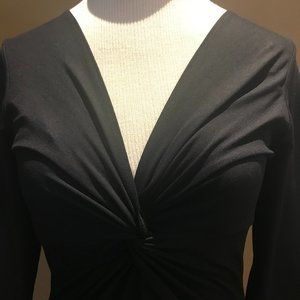 INC Quarter Sleeve Twisted Front Top